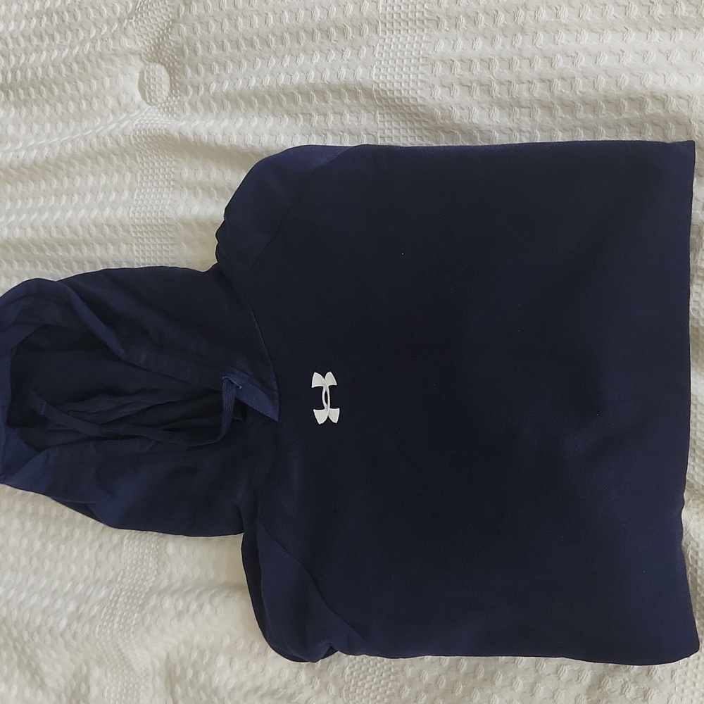 Under Armour Dark Blue Hoodie with White Logo